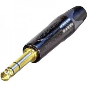 Image of Neutrik NP3X-B 6.35mm audio jack Plug, straight Number of pins: 3 Stereo Black