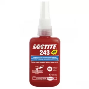 Image of Loctite 1335884 243 Medium Strength Oil Tolerant Threadlocker 50ml