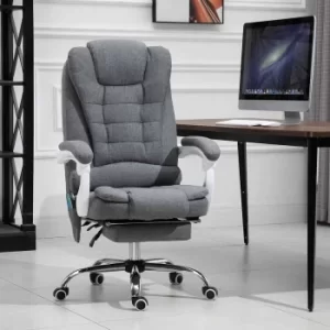 Image of Barton Ergonomic Chair with Heating and Massage Function and Sliding Footrest, Grey