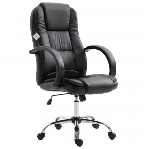 Image of Vinsetto High Back Executive Office Chair Ergonomic Design Adjustable Soft Padded Seat Height 360° Swivel PU Leather Black