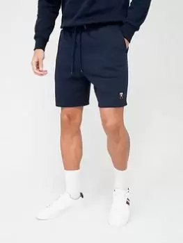 Image of Tommy Hilfiger Logo Embroidered Sweat Shorts - Navy, Size L, Men