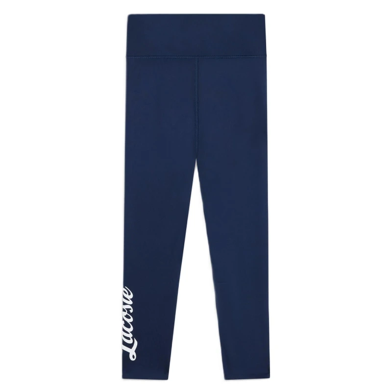 Image of Lacoste Womens Logo Leggings Navy Blue female 8 (36)
