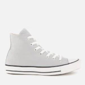 Image of Converse Womens Chuck Taylor All Star Seasonal Hi-Top Trainers - Wolf Grey/White/Black - UK 8