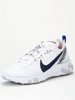 Image of Nike React Element 55 - White/Blue/Red