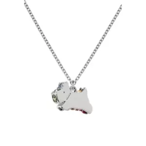 Image of Radley Jumping Dog Necklace with Stone Edging