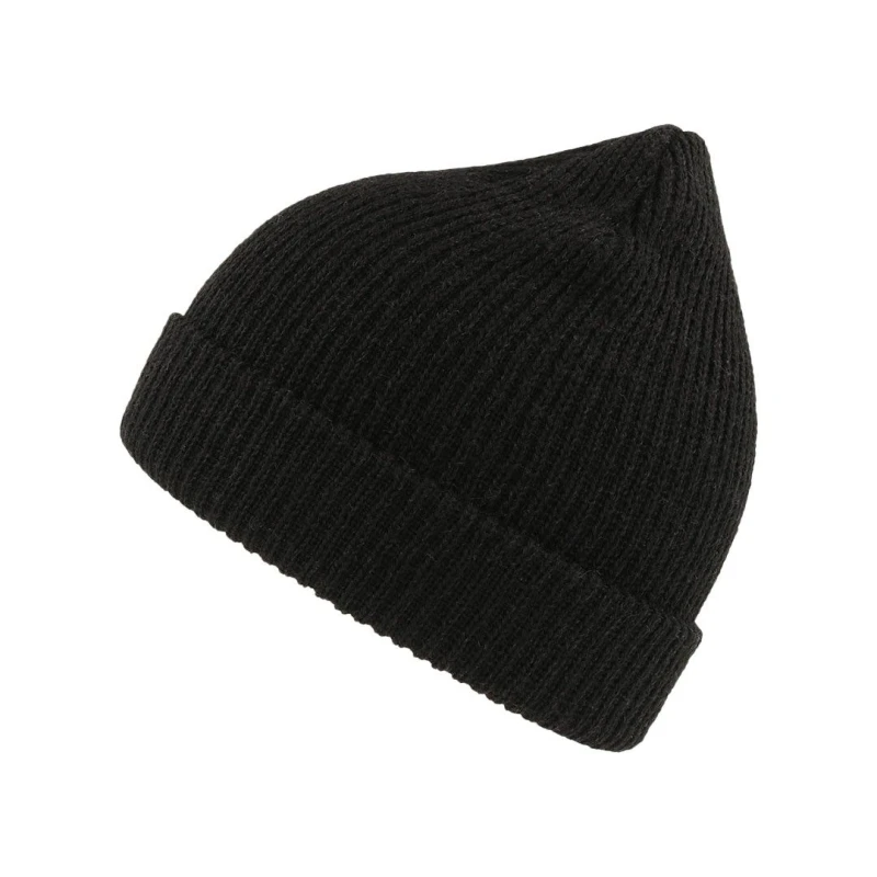 Image of Atlantis Atlantis Woolly Wool Blend Beanie in Black One Size Unisex 5059958675810