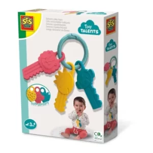 Image of SES CREATIVE Tiny Talents Childrens Sensory Play Keys Toy, Unisex, 3 Months and Above, Multi-colour (13115)