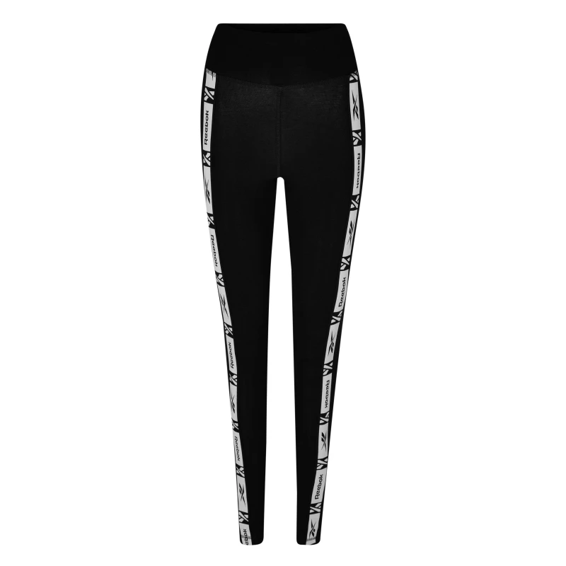 Image of Reebok Tape Leggings Womens Gym Legging - Black 4