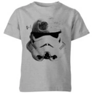 Image of Star Wars Command Stromtrooper Death Star Kids T-Shirt - Grey - 9-10 Years