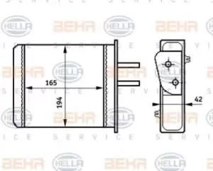 Image of Behr Heat Exchanger 8FH351313-351 Aluminium Genuine replacement for Car