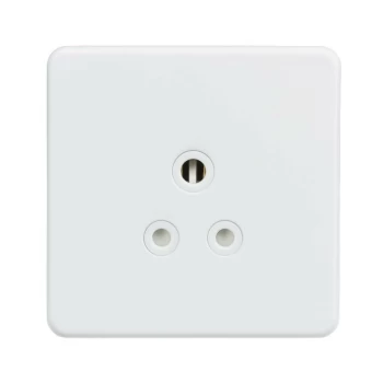 Image of Screwless 5A Unswitched Round Socket - Matt White - Knightsbridge