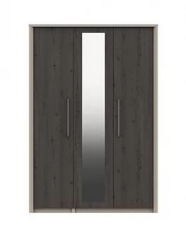 Image of Smyth Part Assembled 3 Door Mirrored Wardrobe