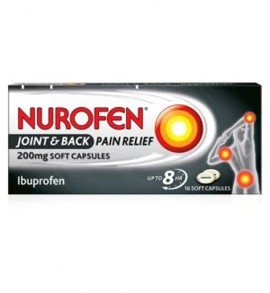 Image of Nurofen Joint & Back Pain Relief 200mg 16 Soft Capsules