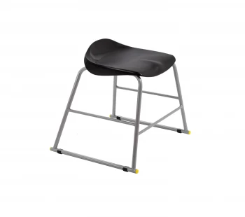 Image of TITAN BLACK POLY LIPPED STOOL - 445MM HIGH
