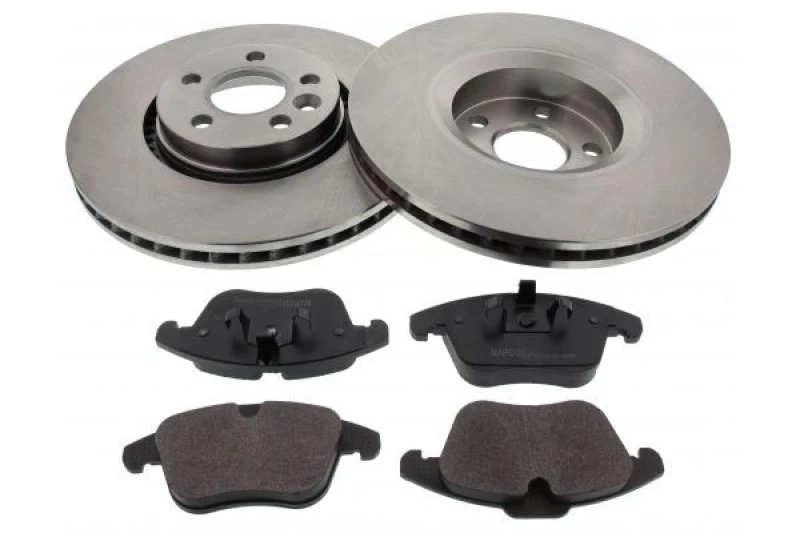 Image of RIDEX 3405B0170 Brake disc and pads set Front Axle, Brake Disc Type: Vented, excl. wear warning contact Brake Set,disc brakes (3405)