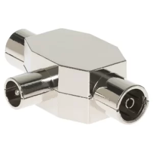 Image of Maplin RF TV Aerial Coaxial Cable Splitter 2 Way One Male Two Female