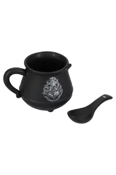 Image of Harry Potter Halloween Cauldron Soup Mug and Spoon - Black