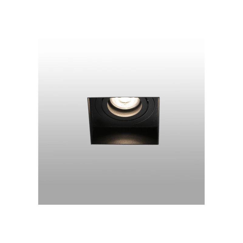 Image of Netlighting Hyde Black Tiltable square recessed Downlight Trimless GU10 Black