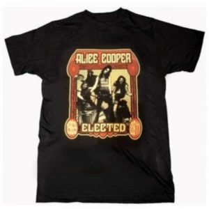 Image of Alice Cooper Elected Band Mens Black T-Shirt: Medium