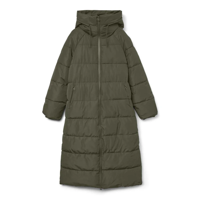 Image of Vero Moda Elanor Laurie Long Padded Coat Green female 8