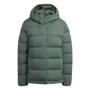 Image of adidas Helionic Hooded Down Jacket Womens - Green