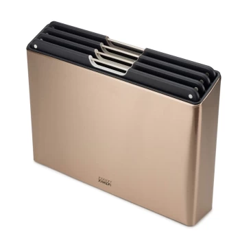Image of Joseph Joseph Folio Steel 4 Piece Chopping Board Set - Rose Gold