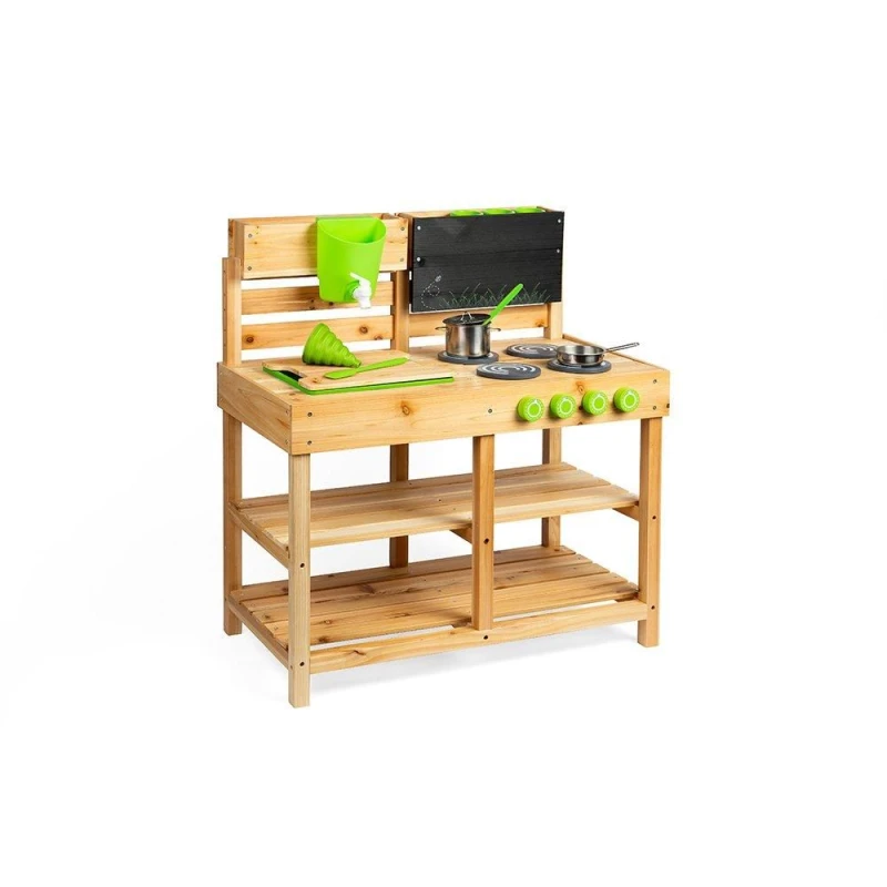 Image of Bigjigs Toys Wooden Outdoor Mud Kitchen Natural