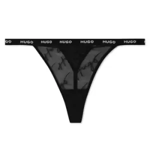Image of Hugo Lace Thong - Black