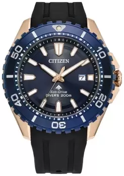 Image of Citizen BN0196-01L Mens Promaster Diver Eco-Drive Blue Watch