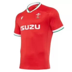 Image of Macron Wales Home Rugby Shirt 2020 2021 - Red
