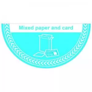 Image of Mixed Paper And Card Floor Graphic adheres to most smooth clean flat