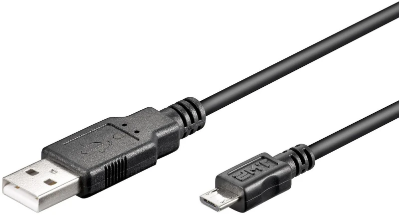 Image of Microconnect USBABMICRO1 USB cable USB 2.0 1m USB A Micro-USB B Black