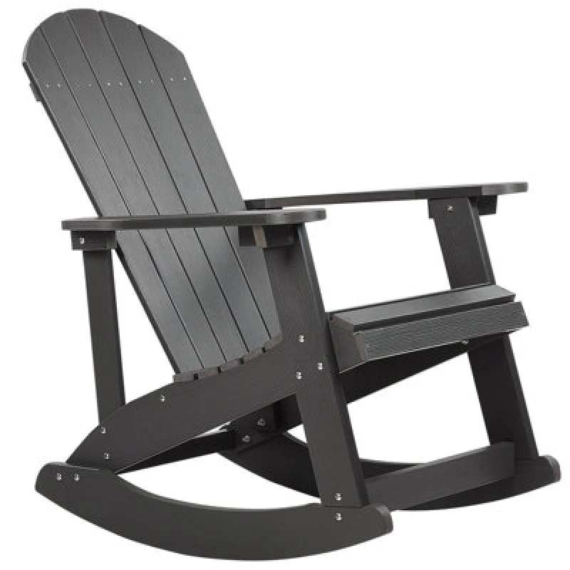 Image of Beliani Garden Rocking Chair Adirondack Dark Grey