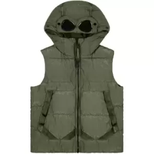 Image of CP COMPANY BoyS Goggle Down Gilet - Green