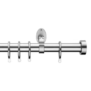 Image of Extendable Curtain Pole with Crystal Finial - Steel