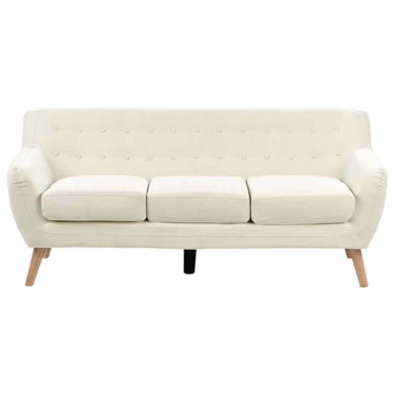 Image of Beliani Sofa 3 Seater Motala Fabric Light Beige