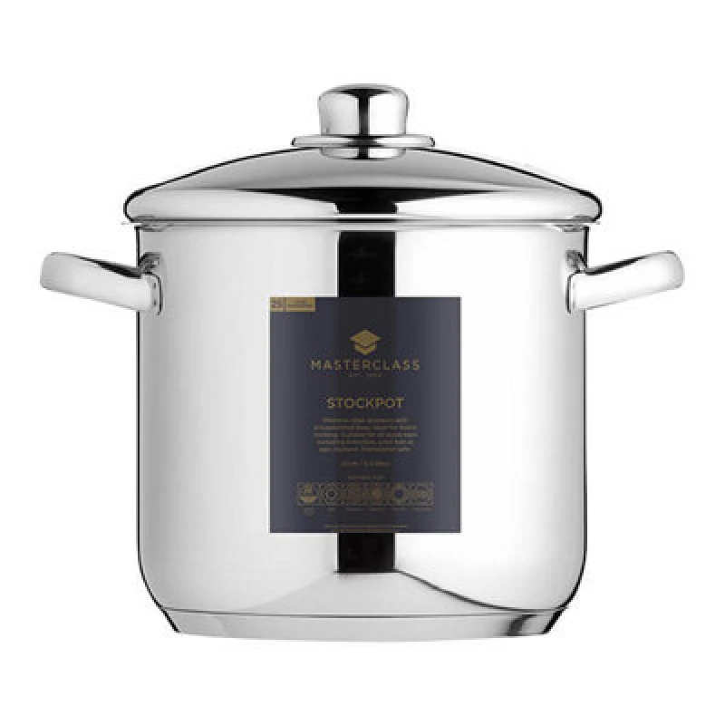 Image of Kitchen Craft Master Class 22cm Stainless Steel 7.0 Litre Stockpot ZF415119_MCSTPOT22