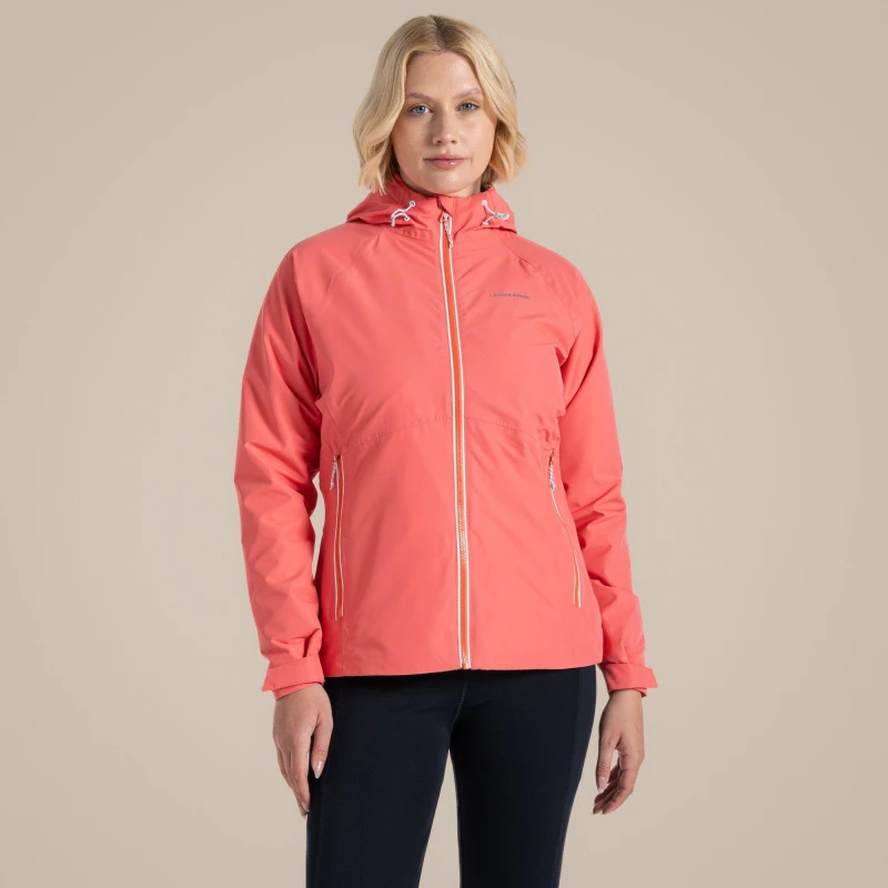 Image of Craghoppers Womens Crag Brielle Waterproof Jacket Deep Coral female 12 (M)