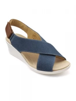Image of Hotter Jasmine Wedge Sandals Blue