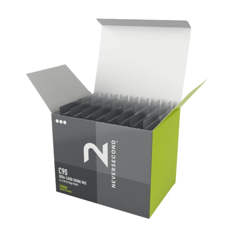 Image of Neversecond Sport Drink C90 High-Carb Mix Citrus 94g 8 Envelopes