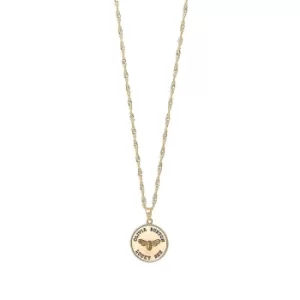 Image of Olivia Burton Lucky Bee Coin Gold Tone Pendant