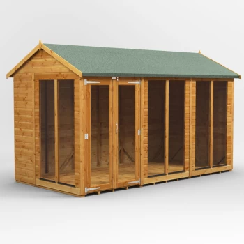 Image of 12x6 Power Apex Summerhouse - Brown