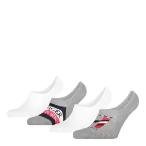 Image of Tommy Hilfiger 4 Pack Footie Socks Box - Grey