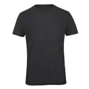Image of B&C Mens Favourite Short Sleeve Triblend T-Shirt (S) (Heather Dark Grey)