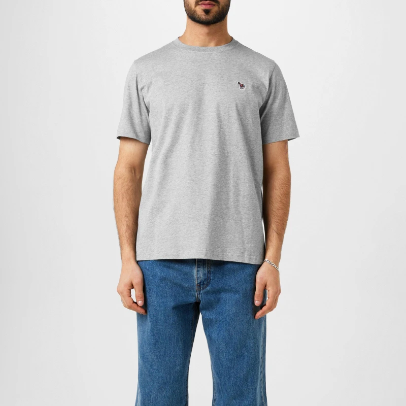 Image of Paul Smith Zebra Crew Neck T-Shirt - Grey Grey L
