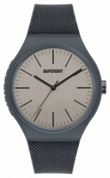 Image of Superdry Grey Silicone Soft Touch Cool Grey Dial SYG344E Watch