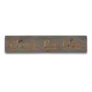 Image of Cest La Vie Grey Wash Wooden Message Plaque