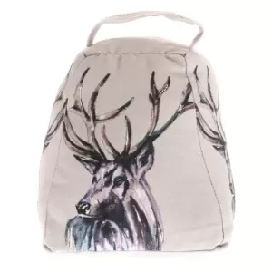 Image of Meg Hawkins Printed Stag Doorstop Grey