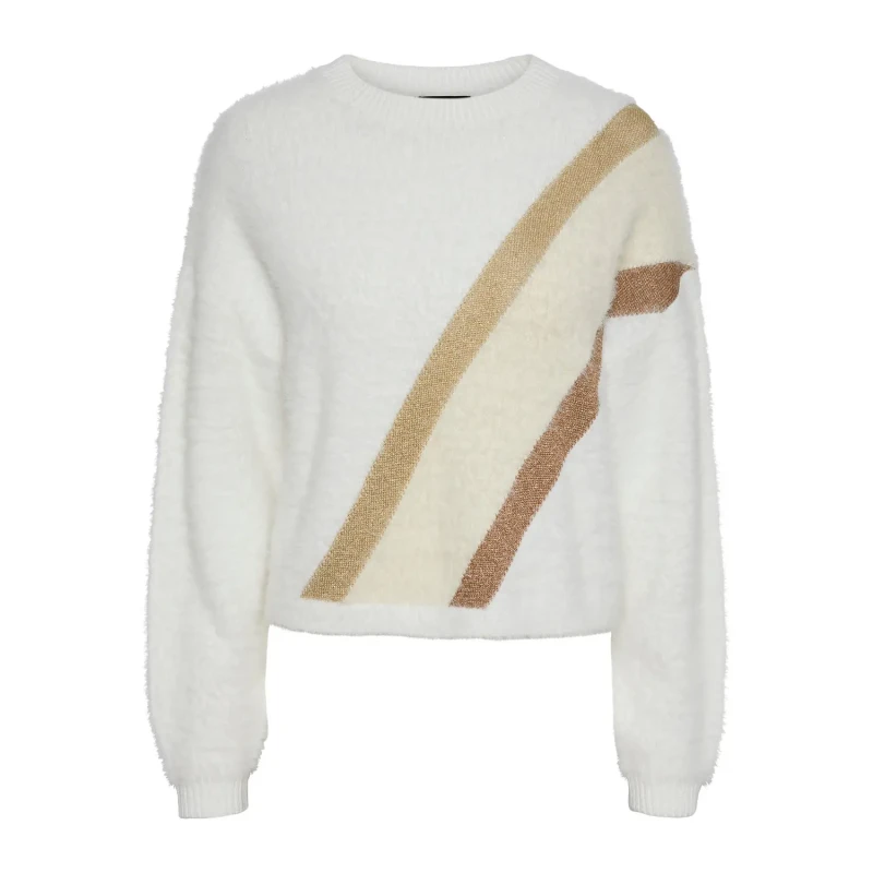 Image of Pieces Sweatshirt woman Pieces Pcmilo Lurex Beige Female M