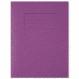 Image of Silvine Exercise Book 229 x 178mm, Ruled with Margin 80 Pages - Purple (10 Pack)